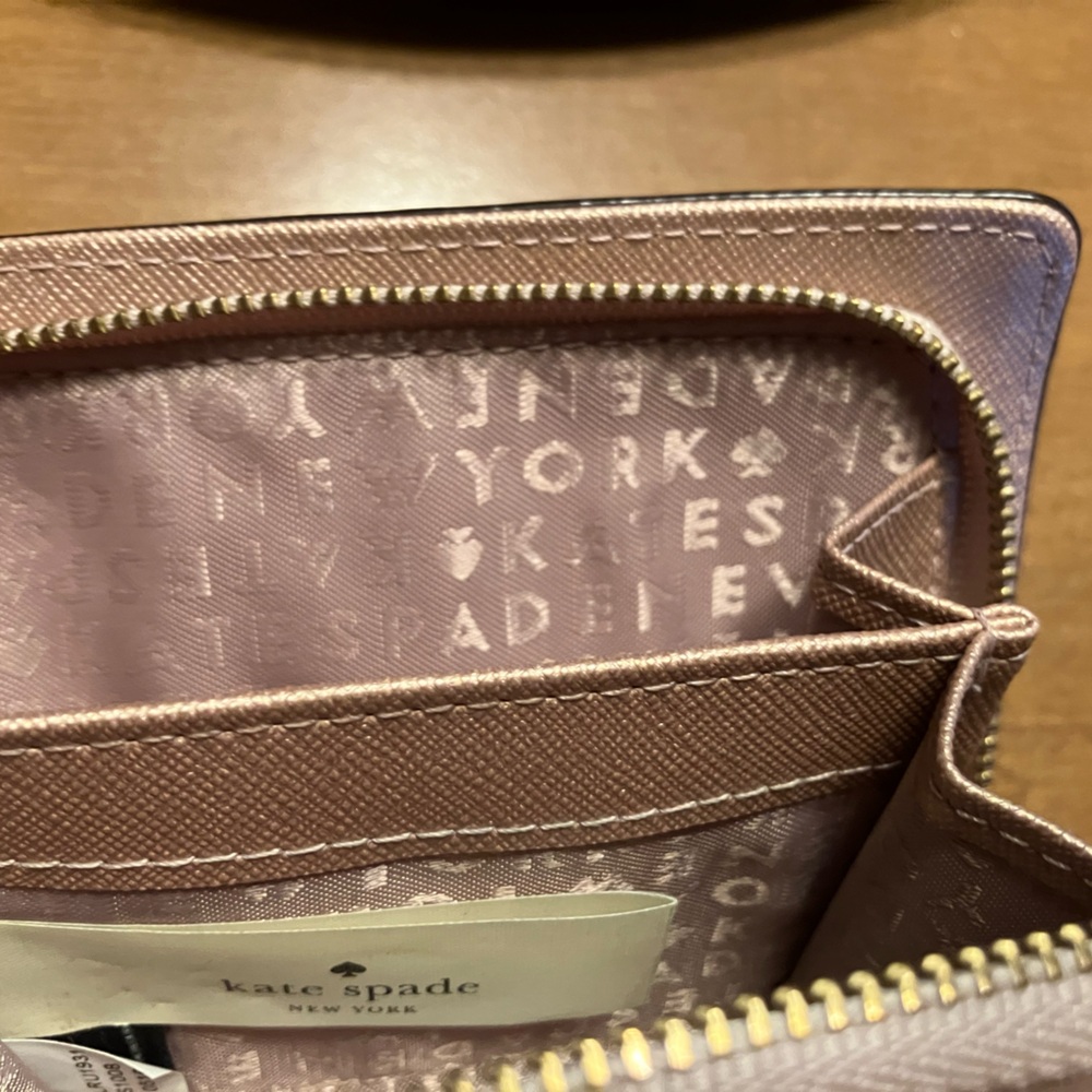 Kate Spade Metallic Rose Gold Wallet - Picture 5 of 6